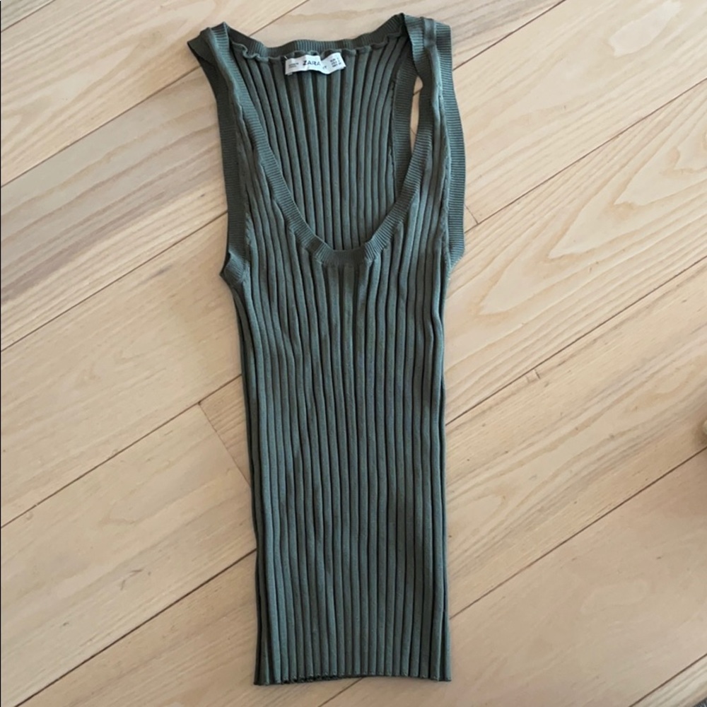 Olive Knit Tank